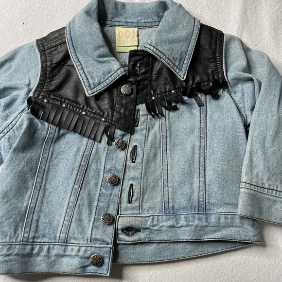 Born to Ride Denim toddler 3T jacket Biker blue jean jacket Go Baby Tag - Picture 7 of 16